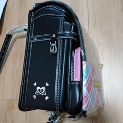 新品 天使の羽ランドセル黒×ピンク