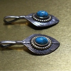 goro\'s (ゴローズ) 金縄ターコイズハートフェザー 左右セット