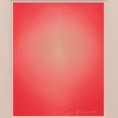 【作者直接出品】春色◎日本の色彩『桜色のエチュード』●がんどうあつし絵画F3号ホワイト額付ピンク