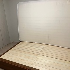無印良品　ダブルベッド　マットレス付き