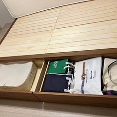 無印良品　ダブルベッド　マットレス付き