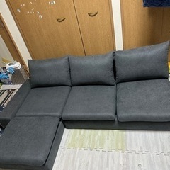 11ピース3人掛けソファ グレー