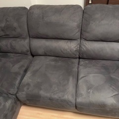 初期型 ニトリ L字ソファー カウチソファ ウォール2 グレー