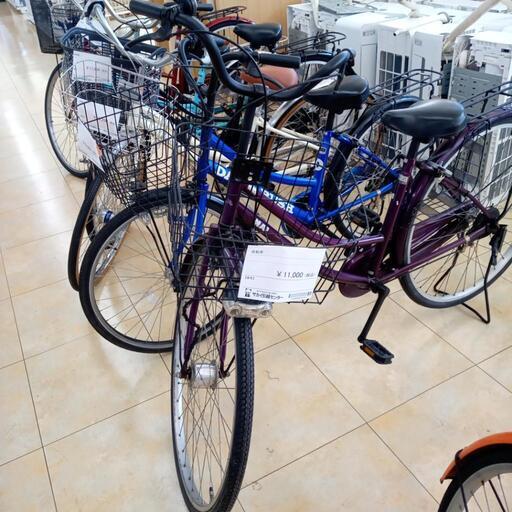 ★ジモティ割あり★  自転車 ２７インチ ブラック、パープル、イェロー クリーニング済み OJ3621