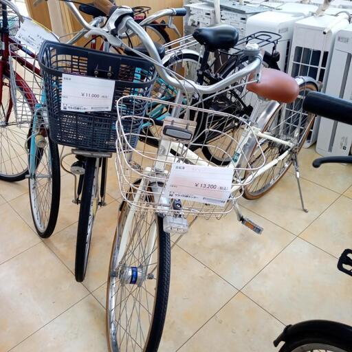 ★ジモティ割あり★  自転車 クリーム、ブラウン、シルバー クリーニング済み OJ3623