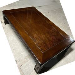 こたつ  ローテーブル　透かし彫り 座卓 テーブル座敷机 天然木家具　