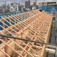 🔨建て方、木造住宅での大工仕事🔨 − 愛知県