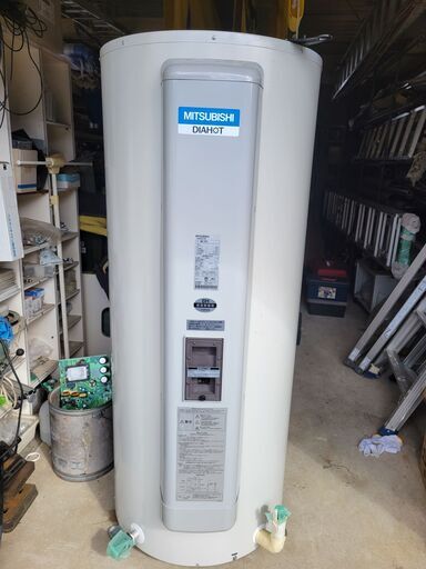 中古電気温水器 三菱SRG-375C 減圧安全弁付、止水栓（逆止付）セット　引取に来られる方限定