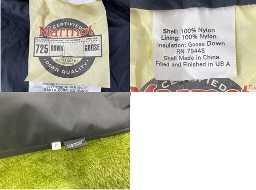 Marmot Couloir REG 725FP グースダウン シュラフ 総重量約1870g 約