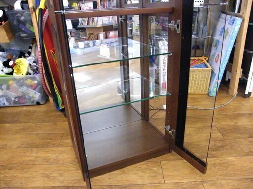 GMIS202○えぞ民芸家具 グレース キュリオケース 飾り棚 ガラス