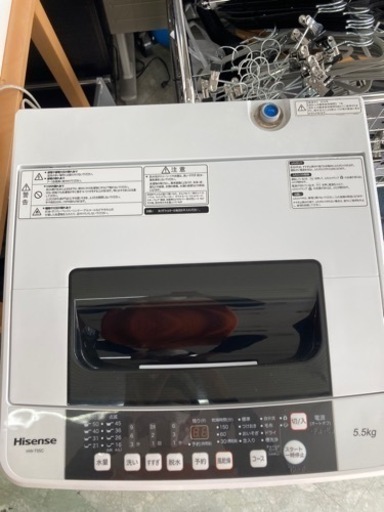 ハイセンス5.5kgスリムボディ全自動洗濯機HW-T55C リサイクルショップ宮崎屋 住吉店24.2.26F
