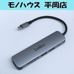 通電のみ確認 Lvdou USBハブ 6-in-1 マルチポート...