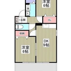 💚群馬県高崎市💚初期費用8万円パック(仲手別)！ 2DK / 48.42㎡💰敷金/礼金0ヶ月フリーレント1ヶ月！駐車場2台無料！ 💚信越本線「群馬八幡」駅 バス17分 バス停まで徒歩9分💚Sの画像