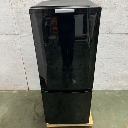 【MITSUBISHI】 三菱 2ドア 冷凍冷蔵庫 容量146L 冷凍室46L 冷蔵庫100L MR-P15X-B 2013年製