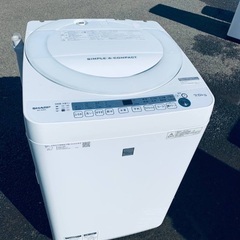 ♦️SHARP 全自動電気洗濯機 【2018年製 】ES-GE7E5-KW