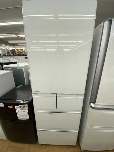 【ドリーム川西店御来店限定】 ミツビシ 冷蔵庫 MR-B46A-W 455(129/326)L 17年製 動作確認／クリーニング済み 【2002211255601535】