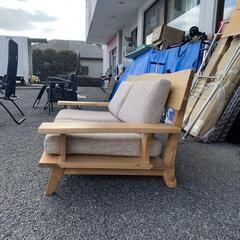 木枠2Pソファ 2人掛けソファ 布製