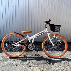 【恵那・ひまつぶし堂】GRAPHIS(グラフィス) 子供自転車 折畳みCTB 24インチ 6段ギア