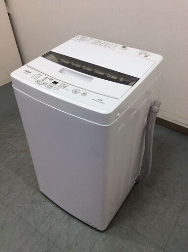 （3/31受渡済）JT8212【AQUA/アクア 4.5㎏洗濯機】美品 2022年製 AQW-S4MBK 家電 洗濯 簡易乾燥付