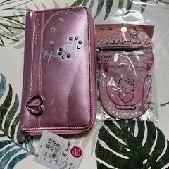 キティーちゃん　財布　と　巾着　ピンク