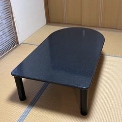 高級感溢れる大理石模様のダイニングテーブル 黒系 リビング ロー...