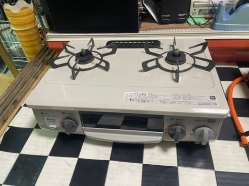 【リサイクルサービス八光】2020年製　リンナイ ガステーブル RTE340BEL LPガス用　左強火