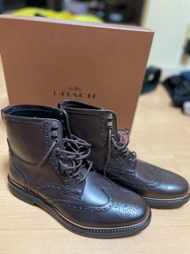 ★値引きします！★COACH メンズブーツ レースアップブーツ25.0cm