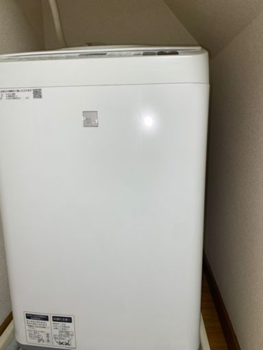 SHARP洗濯機乾燥機付き（今なら冷蔵庫付き高さ70cm程）3/18~20に取りに