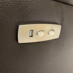 【愛品館 江戸川店 電動ソファ】 YAMADA（ヤマダ電機）半革 電動リクライニング3Pソファ ID:156-019571-007