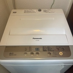 Panasonic  2016年製　故障品　洗濯機　6.0kg