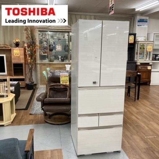S782 ⭐ TOSHIBA 冷蔵庫 462L フレンチドア GR-M460FW 17年製 ⭐ 動作確認済 ⭐ クリーニング済