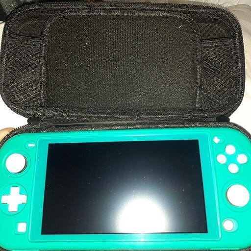 早目に締め切ります。中古Switchライト　ターコイズ　ポーチ、シリコンカバー、256GBMicroSDカード込み