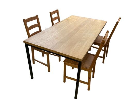 一点もの 4人用 ダイニングテーブル 椅子4脚セット 高さ73cm