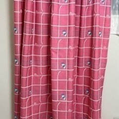 カーテン ピンク傘 平成レトロ 丈160cm×幅180cm×1枚