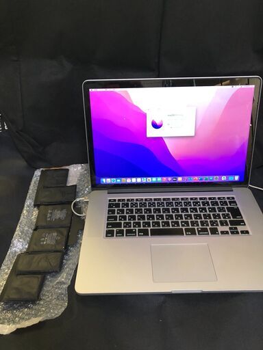 「MacBook Pro Retina 15インチ Mid 2015 MJLQ2J/A」高細密Retinaディスプレイ搭載 / 高性能クアッドコアCore i7搭載 /メモリー16GB / SSD-512GB(換装可) / MacOS(Monterey-通常リカバリ)\u0026Office2019とWin11(最新23H2版)＆Office Proの選択起動可能 / Webカメラ / Bluetooth / 無線LAN / ACアダプタ付属　中古品