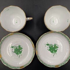 決まりました】【希少 極美品】HEREND HVNGARY アポニーグリーン