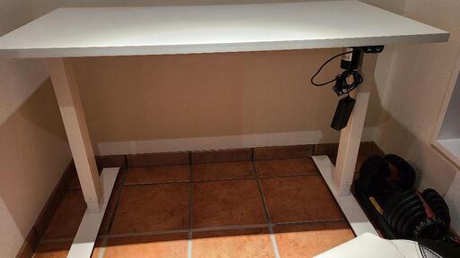 取引中】FLEXISPOT E3B電動昇降デスク&杉無垢天板140cm×70cm