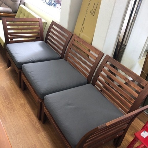 IKEA 3人掛けソファー　APPLARO  ガーデンソファー　売ります！