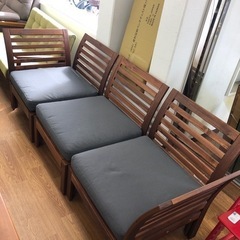 IKEA 3人掛けソファー　APPLARO  ガーデンソファー　...