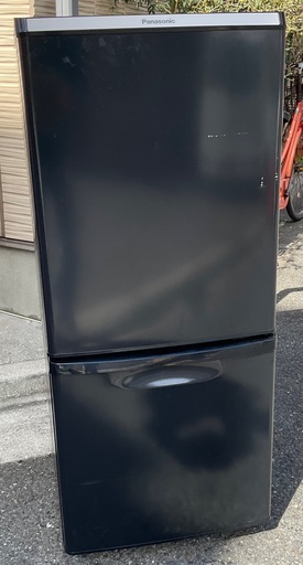 【RKGRE-288】特価！Panasonic/138L 2ドア冷凍冷蔵庫/NR-BW14DJ-K/中古品/2021年製/当社より近隣無料配達！