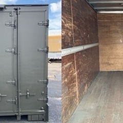 ✨️大好評✨️オリーブドラフ✨️No.834 アルミバン 2ｔ 車  アルミ 箱 バイク 倉庫 トラック コンテナ 米 保管庫 物置 DIY