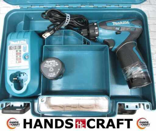 makita マキタ DF030 ドライバドリル 10.8V バッテリー×2 充電器 中古品 【ハンズクラフト宜野湾店】