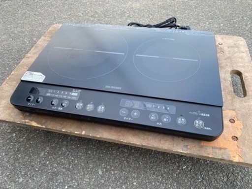 ☆中古品 アイリスオーヤマ 2口IHコンロ 家庭用 厨房 厨房機器☆