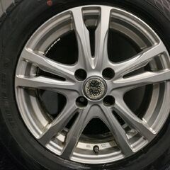 【DUNLOP ENASAVE EC204 185/65R15】夏タイヤ【FEID H5 15インチ 5.5J4HPCD100+45】21年製 バリ溝 フリード ノート等 　(VTL034) 