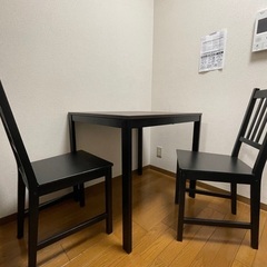IKEAのテーブル、椅子ⅹ2のセット　3/16まで