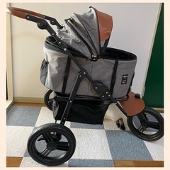 【耐荷重50kg】分離両用折り畳み式ペットカート/レインカバー付き