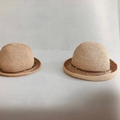 麦わら帽子　かぎ編み内職の画像