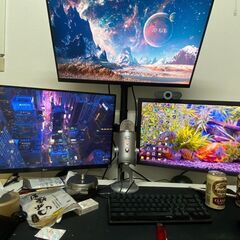 RTX4070ti ゲーミングPC モニター3枚マウスキーボード付き