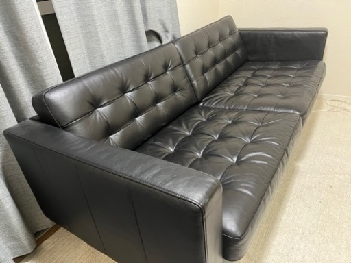 LANDSKRONA ランズクローナ 3人掛けソファ レザー ソファー 革張り