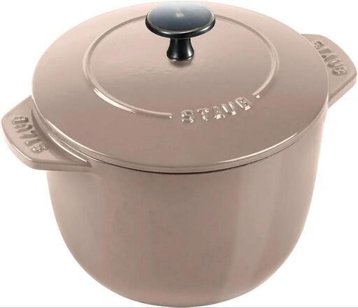 【新品未使用】STAUB ラ・ココット de GOHAN Mサイズ リネン＆ヴィンテージノブ